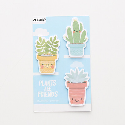 

Kawaii Stationery Cactus Sticky Notes Cute Memo Pad Mini Page Flags Notepad Office Decoration School Supplies