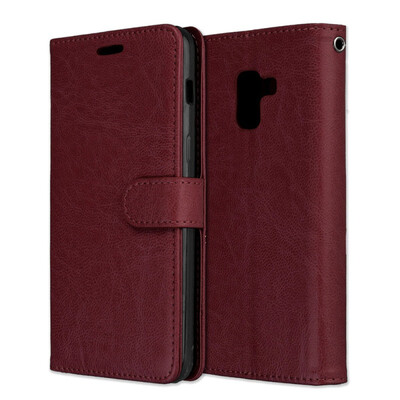 

MOONCASE Samsung Galaxy A8 2018 3 Card Photo Frame Holster - Brown