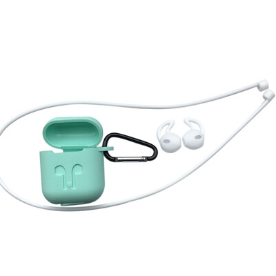 

4in1 Silicone Case Cover Earphones Pouch Anti-lost Wireless Earphone Case for AirPods Carabiner Cover