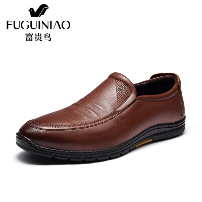 

FuGUINIAO business casual shoes mens comfortable low-cut fashion S993716 brown 41