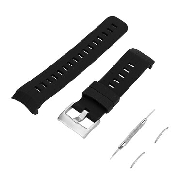 

Outdoor Waterproof Rubber Watch Band Mens Watch-strap Steel Buckle for Suunto Spartan 3V