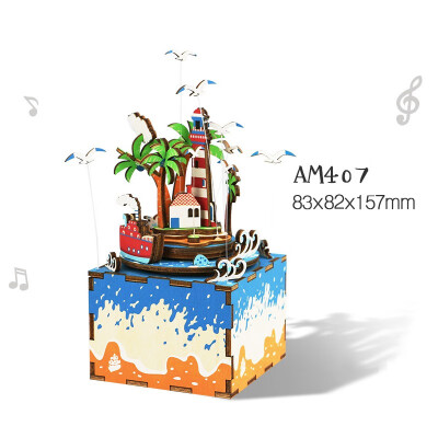 

Original cartoon fashion wooden music box multi style creative 3D stereo adult children