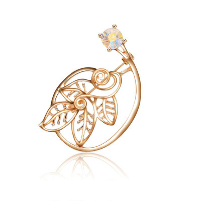

Ladies Exquisite Brooch Fashionable Alloy Breast Pin Elegant Zircon Breastpin Shirt Collar Pin Jewelry Accessories for Women Gift