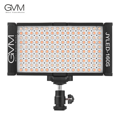 

GVM 160 LED Light Dimmable Ultra High Power Bi-color Temperature 2300K-6800K Panel Light on Digital Camera Camcorder DSLR Video Li