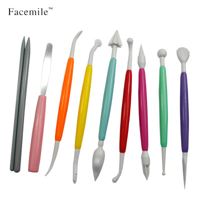 

10 Pcs Muticolor DIY Cake Modeling Set Fondant&Gum Paste Decorating Tool Kit