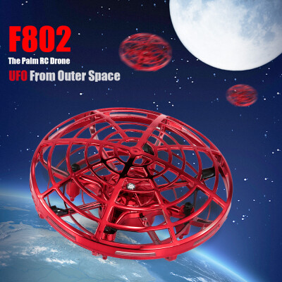 

F802 Mini Infrared Induction Hand Control UFO Altitude Hold RC Training Drone Quadcopter for Boy Kids Toy Gift