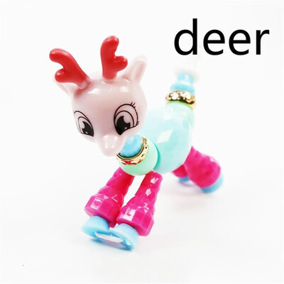 

Colorful Plastic Charm Bracelets Bangles For Little Girls Children Magic Animal Bracelets Deformation Bracelet