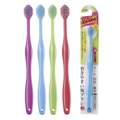 

Artooth Japan imported double planting adult toothbrush six-width wide head medium soft toothbrush family wear LT-29 four pack