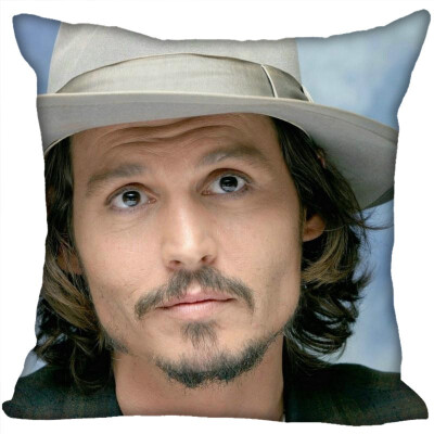 

Johnny Depp Hot Sale Pillow Case High Quality New Years Pillowcase Decorative Pillow Cover For Wedding Decorative Christmas 35x35CM 35x35CM