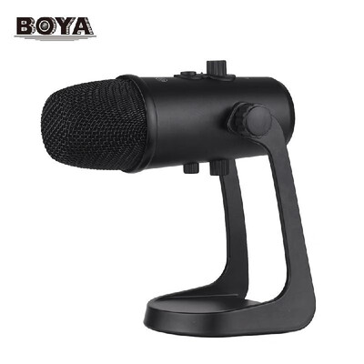 

BOYA Professional Desktop USB Microphone Metal Computer Condenser Microphone with Stand for Vocals Recording Interview Conference