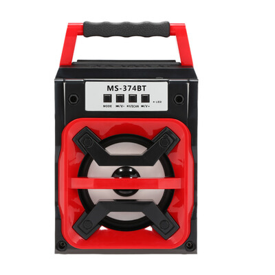 

MS-374BT Bluetooth Outdoor Speaker Wireless 10W Loudspeaker USB Disk FM Radio AUX-IN TF Card Music Playing LED Light for iPhone An