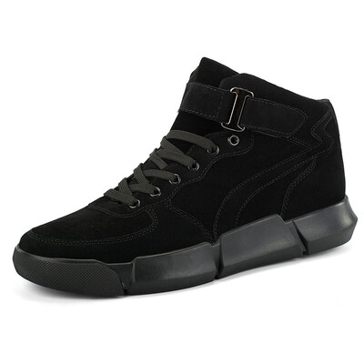 

Autumn&winter trend mens vulcanized shoes plus velvet warm boots high to help rubber soles ankle boots large size