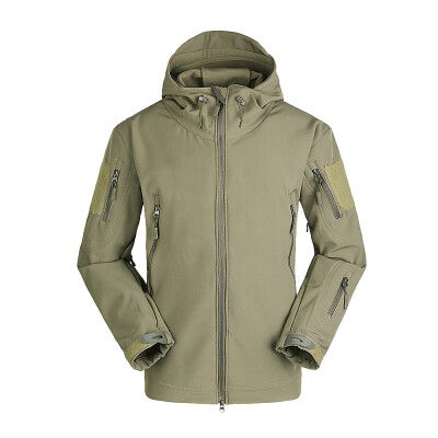 

Mens Windproof Fleece Jacket Winter Warm Coat Outdoor Sport Hooded Ski Jacket Coat Camping Hiking Skiing Running Rock Climbing