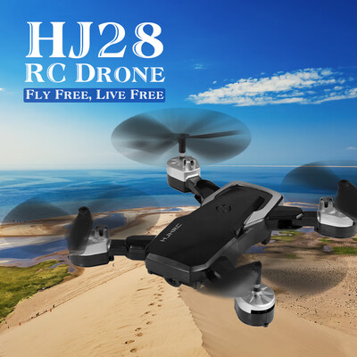

HJHRC HJ28 RC Drone with Camera 720P Wifi FPV for Beginner Training Christmas Gift Altitude Hold Gesture PhotoVideo Foldable RC Q