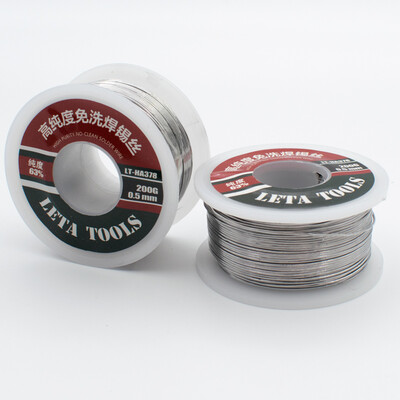 

LETA Soldering iron solder wire 200g With rosin cored wire containing 63 wire diameter 05mm Leaded low purity pure cleaning LT-HA378