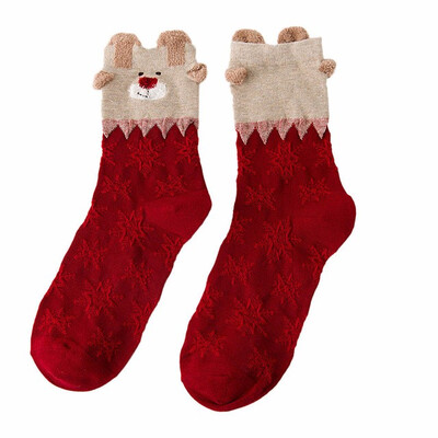 

High Quality Hot sale Christmas Women Cotton Sock Multi-Color Popular Elastic Winter girl lady socks Christmas cute socks gift
