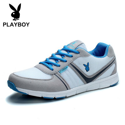 

Playboy PLAYBOY fashion wild mesh sports shoes mens lightweight breathable DA51036 white light gray 41