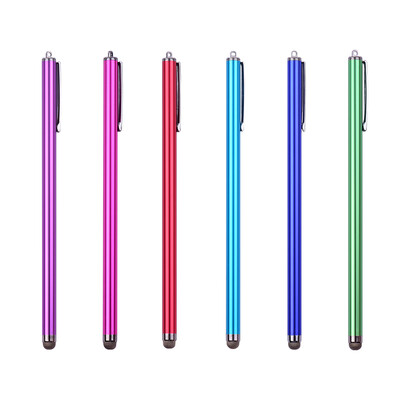 

135cm 53in Universal Capacitive Stylus Pens for TouchScreens Cellphone Tablet with Fiber Tips Bundle of 6pcs 6Silver