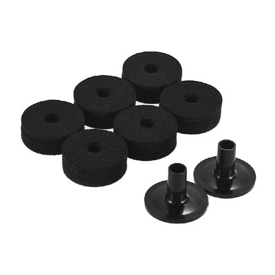 

Drum Accessories Set 6 PCS Cymbal Stand Felt Washers 2 PCS Cymbal Sleeves Replacement Kit for Shelf Drum Grey