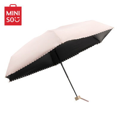 

Ming Chuangyou MINISO umbrella self-employed men&women sun folding sunshade European rain&sun UV sun protection 50 mini dual-use students ultra light pink double outdoor