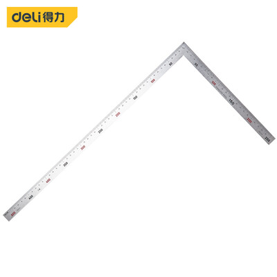 

Deli deli stainless steel turn ruler steel square ruler -shaped ruler woodworking right angle 90 degree ruler double-sided scale 250x500mm DL7150