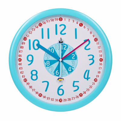 

12 Inch Plastic Kids Wall Clock Slient Safe Colorful Cartoon Clcok Children Wall Clock Funny Interesting Child Learn Clock