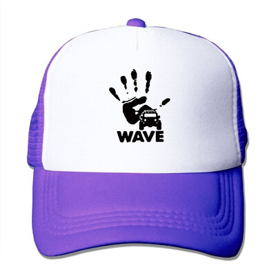 

SHINENGST Jeep Wave Handprint Grill Wrangler Club Mesh Trucker CapsHats Adjustable For Unisex Black