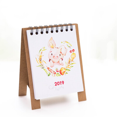

New Year Mini Paper Flamingo 2019 Calendar Desk Planner Schedule Diary Office Supplies Stationery