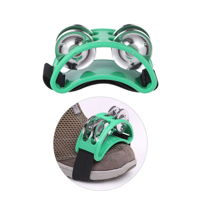 

Foot Tambourine Percussion Musical Instrument 2 Sets Metal Jingle Bell