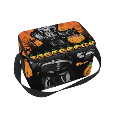 

ALAZA Lunch Box Insulated Lunch Bag Large Cooler Halloween Poster With Boy Tote Bag