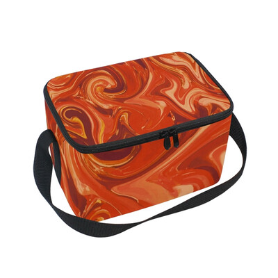 

ALAZA Lunch Box Insulated Lunch Bag Large Cooler Tote Bag Red Ink for Men Women Girls Boys