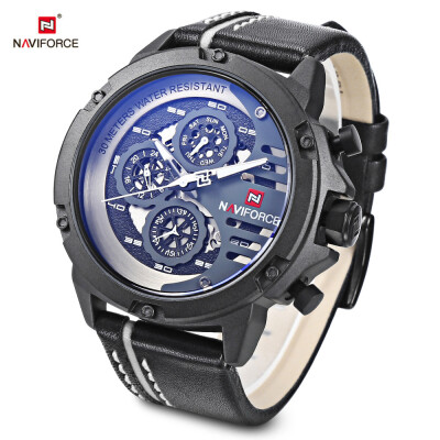 

NAVIFORCE 9110 Male Quartz Watch 24-hour Date Day Display Men Wristwatch