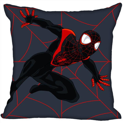 

Spiderman Pillow Cover Bedroom Home Office Decorative Pillowcase Square Zipper Pillow Cases Satin Fabric No Fade