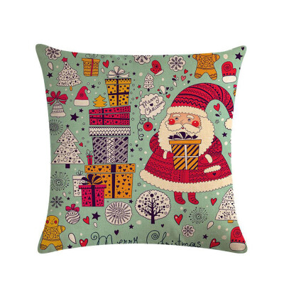 

1Pc Christmas Decorations for Xmas Pillowcase Santa Claus Pillow Cover Cushion Home Decor