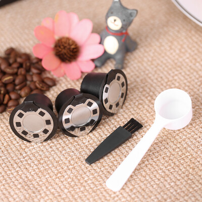 

3pcsset Reusable Coffee Capsule for Nespreso Machine Set of 3 Coffee Filters with Spoon&Brush