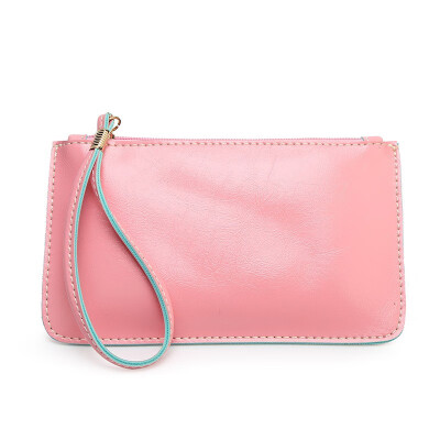 

New Pattern Top-quality PU Leather Pure color Square Shape soft surface Female Wallet Coin bag Key case