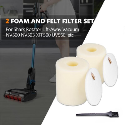 

4 Pack Foam&Felt Filter for Shark Rotator Lift-Away Vacuum NV500 NV503 XFF500 UV560