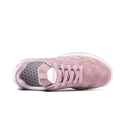 

2018 winter new thick-soled womens shoes wild pink sports shoes soft bottom black flat black shoes female students casual shoes