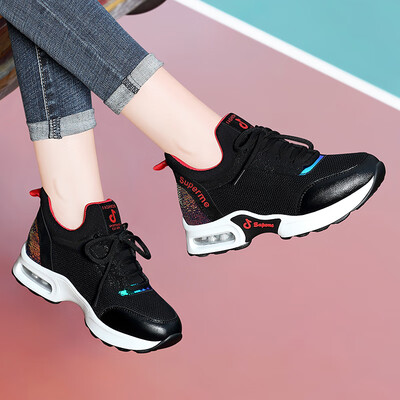 

Centennial Centenary Korean version of the versatile flat with low cut tie color matching casual gym running shoes 1850 black 35