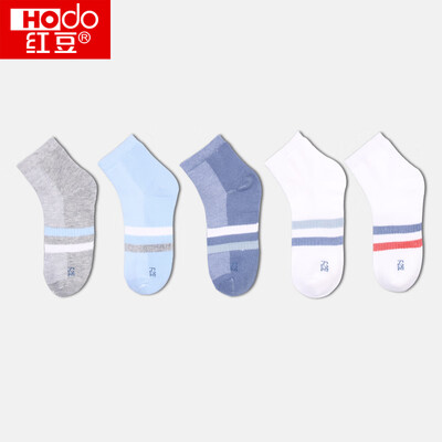 

Red bean childrens socks mens tube small children big spring&summer comfortable mesh socks 40 combed cotton A class standard 5 pairs of youth childrens socks H9W709 combination three 15-16