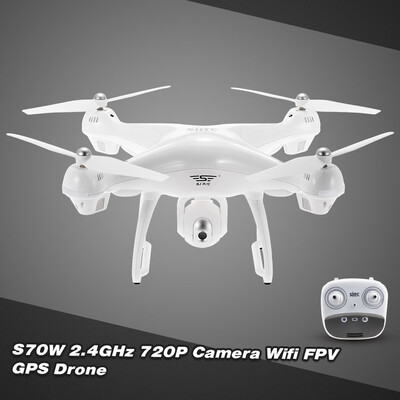

SJ RC S70W 1080P 120° Wide Angle Camera Wifi FPV Drone Altitude Hold G-sensor Follow Me GPS RC Quadcopter w 3 Battery