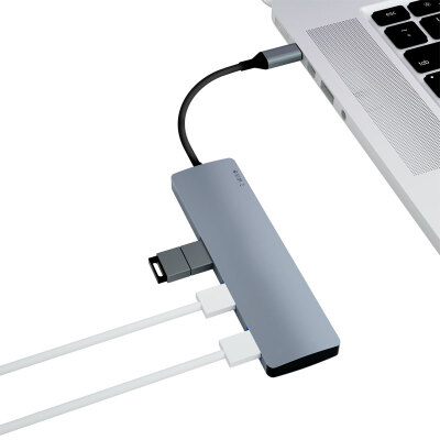 

Will be beautiful BUBM Apple laptop macbookpro adapter usb30 cable converter type-c docking station HDMI conversion silver TCH-T01