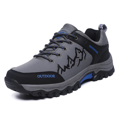 

Mens Hiking Shoes Lightweight Leather Sneaker Walking Trekking Training Casual Work Shoes