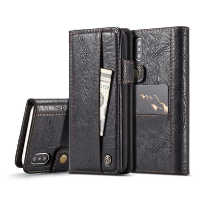 

CaseMe New Fashion Flip Leather Stand Wallet Case For iphone Xs Max 65 inch CASE Magnetic Card Slot Phone Cover Cases