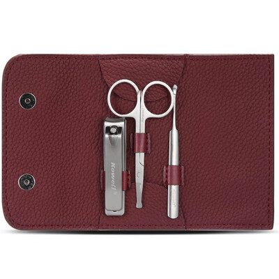 

Korea Kowell Han Kewei nail clipper import stainless steel nail clippers personal care repair capacity combination 3 piece set KB306 red