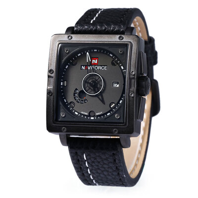 

NAVIFORCE NF9065M Male Military Quartz Watch Square Dial Calendar Water Resistance Sport Wristwatch