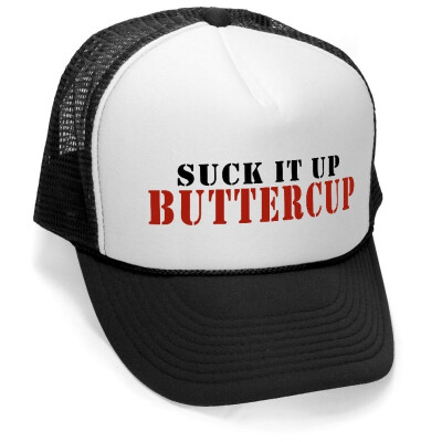 

Megashirtz - Suck it up buttercup - Retro Vintage Style Trucker Hat Cap