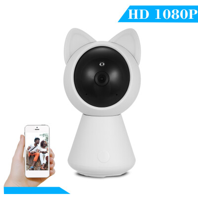 

HD 1080P WiFi Cute Cat Smart Security IP Camera Pan Tilt WiFi Camera Support P2P Night vision Motion Detection Two way Audio Phone