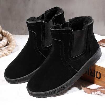 

Mens Martin Boots Casual Cotton Boots Warm Snow Boots in Winter