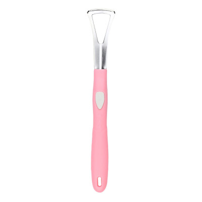 

Stainless Steel Dental Oral Care Clean Tongue Cleaner Scraper Handle Hygiene Good Breath Massage